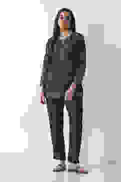 Blue Tencel Slim Pants image number 7