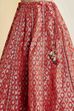 Coral Silk Kalidar Lehenga Set image number 2