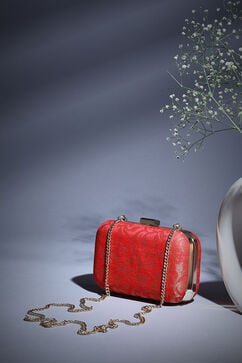 Red Silk Clutch image number 0