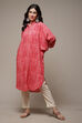 Red Rayon Straight Printed Kurta image number 0