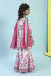 Off White/Pink Cotton A-Line Garara Set image number 4