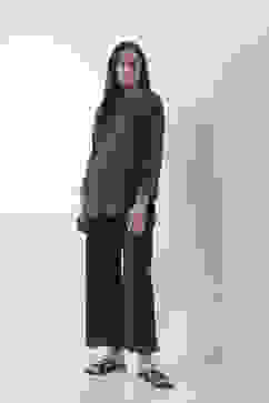 Blue Cotton Straight Palazzos image number 0