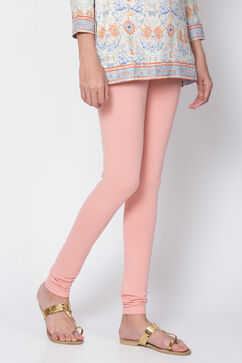 Baby Pink Cotton Lycra Churidar image number 0