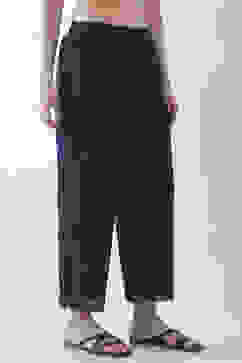 Blue Cotton Straight Palazzos image number 3