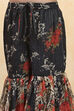 Black Polyester Floral Printed Peplum Sharara Kurta Set image number 2