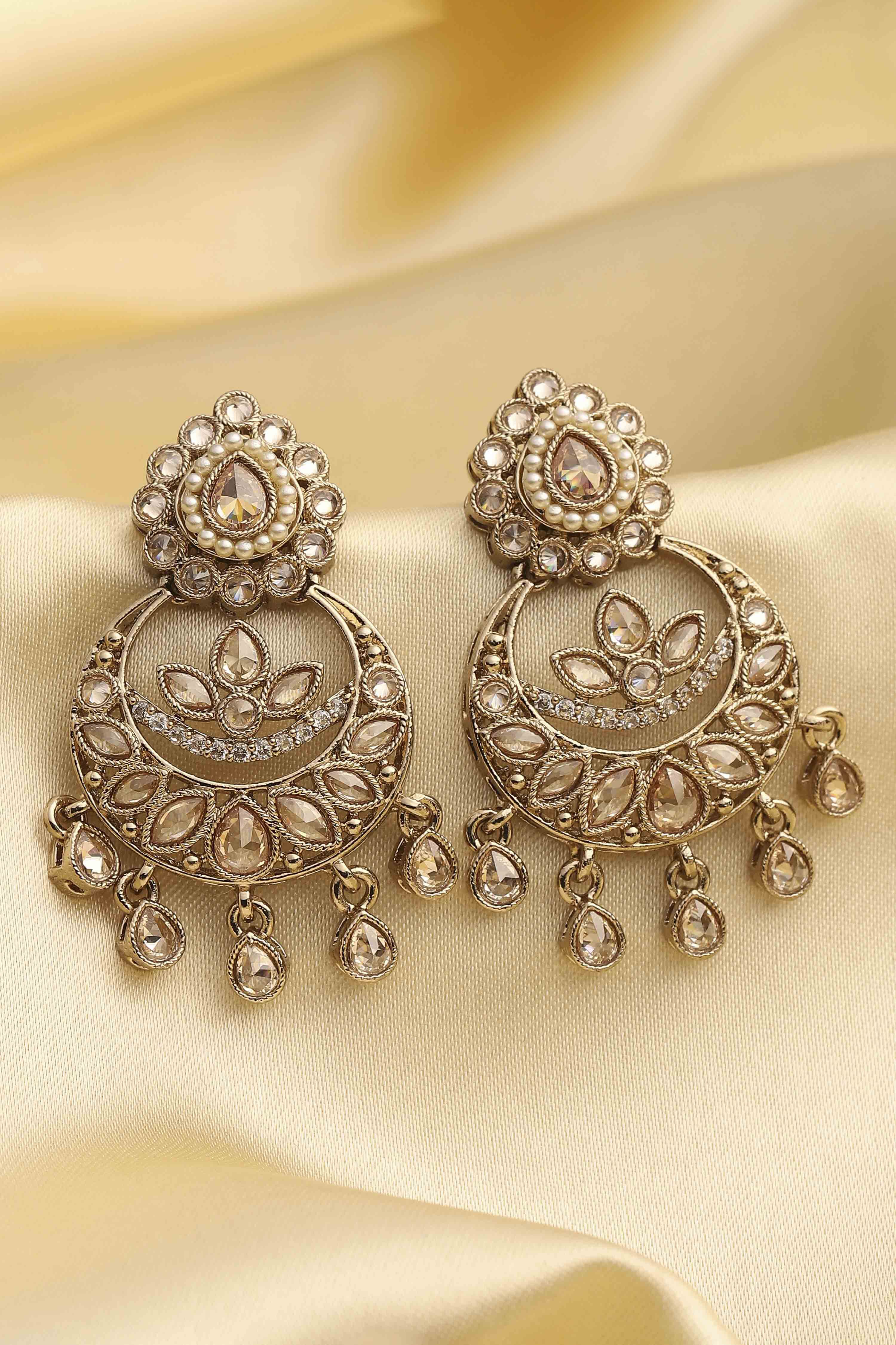 Champagne Alloy Chaandbali image number 0