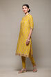 Black Cotton Straight Kurta Churidar Suit Set image number 3