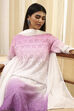 Pink Cotton Schiffli Straight Suit Set image number 1