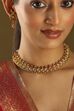 Gold Brass Necklace Set image number 1
