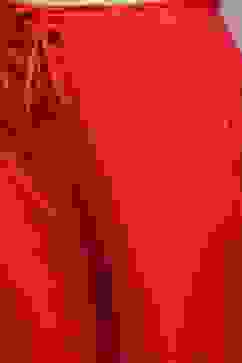 Red Cotton Anarkali Kurta Palazzo Suit Set image number 2