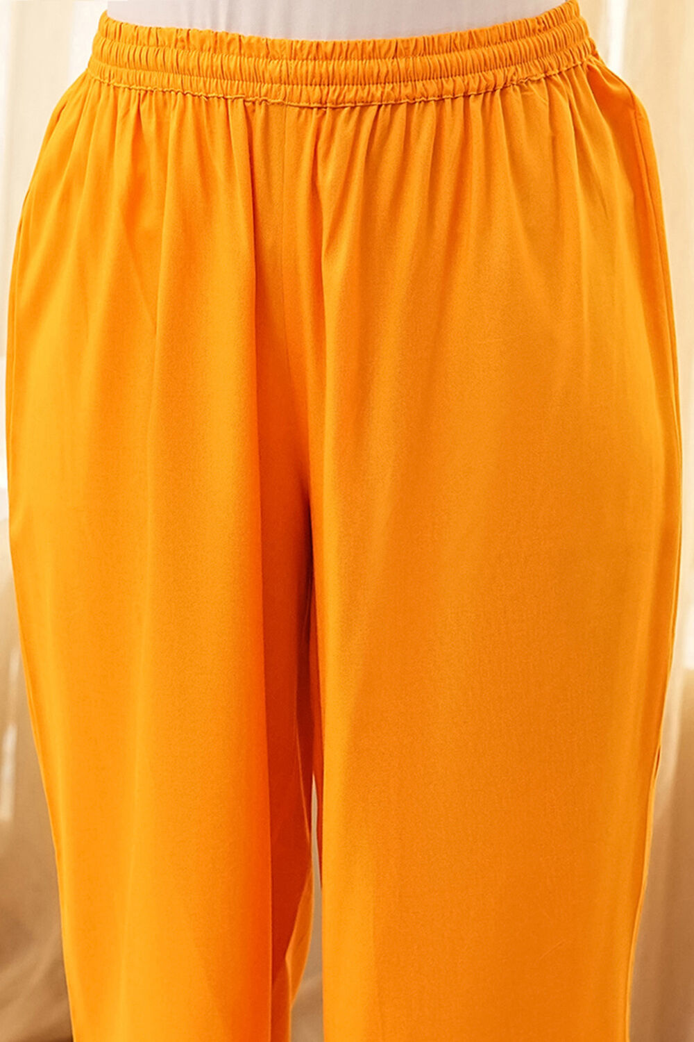 Yellow Bandhani Printed A-Line Suit Set image number 2