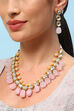 Light Pink Brass Necklace Set image number 1