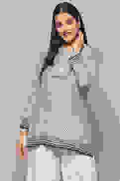 Indigo Polyester Straight Kurti image number 5