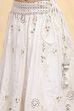 White Polyester Dyed Kalidar Lehenga Set image number 2