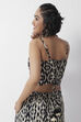Black Cotton Printed Straight Crop Top image number 5