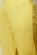 Lime Yellow Cotton Straight Kurta Slim Pant Suit Set image number 4