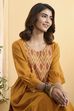 Mustard Viscose Rayon Straight Kurta image number 6