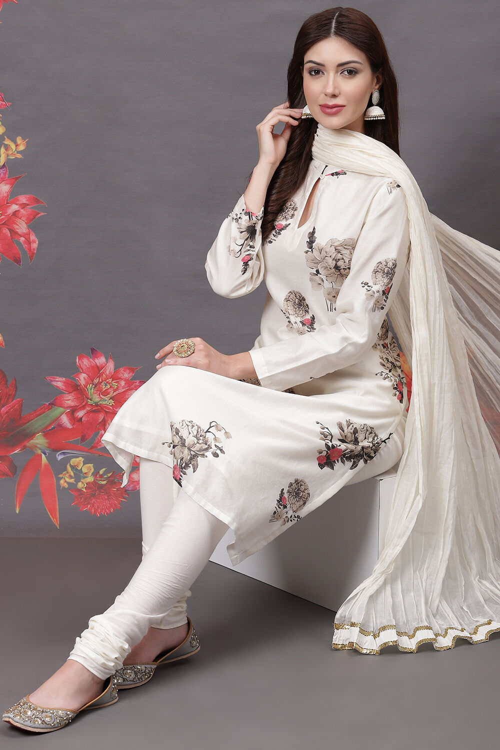 Biba straight suit set top