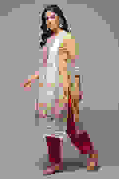 Yellow LIVA Straight Printed Kurta image number 3