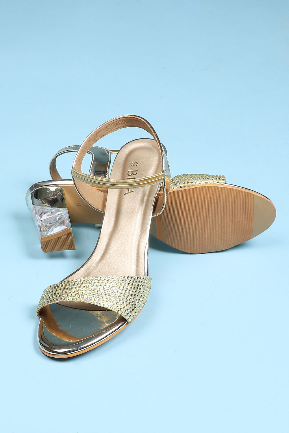 Gold hotsell ankle sandals