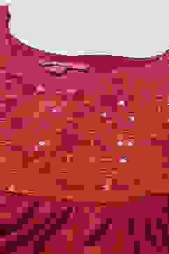 Red Nylon Flared Kurta Sharara Suit Set image number 1