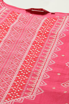 Deep Fuchsia Rayon Straight Printed Kurta image number 1