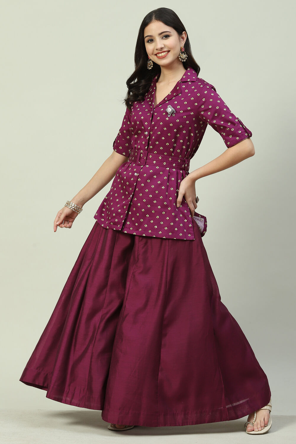 Black Cotton Straight 2 Piece Set image number 0