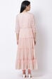 Grey Cotton A-Line Printed Dress image number 1