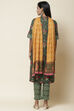 Dark Green Cotton Straight Kurta Slim Pant Suit Set image number 7