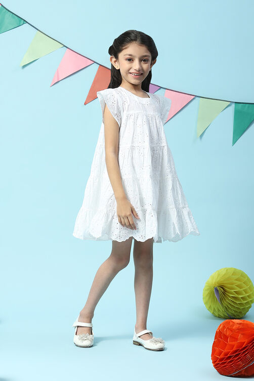 White Cotton Dress image number 4
