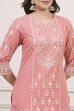 Sea Green Cotton Straight Kurta Pants Suit Set image number 1