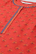 Orange Cotton Straight Printed Kurta image number 1