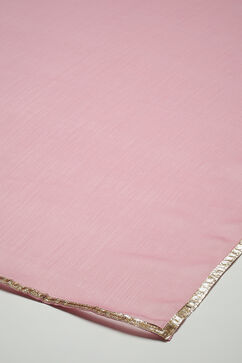 Pink Cotton Blend Straight Kurta Palazzo Suit Set image number 6