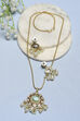 Mint Green Brass Necklace Set image number 2