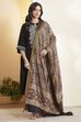 Maroon Chennur Silk Floral Printed Dupatta