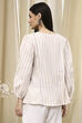 Beige Cotton A-Line Kurti image number 3