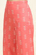 Pink Cotton Hand Block Print Unstitched Suit Set image number 3