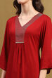 Bottle Green Solid Gathered Straight Kurta image number 1