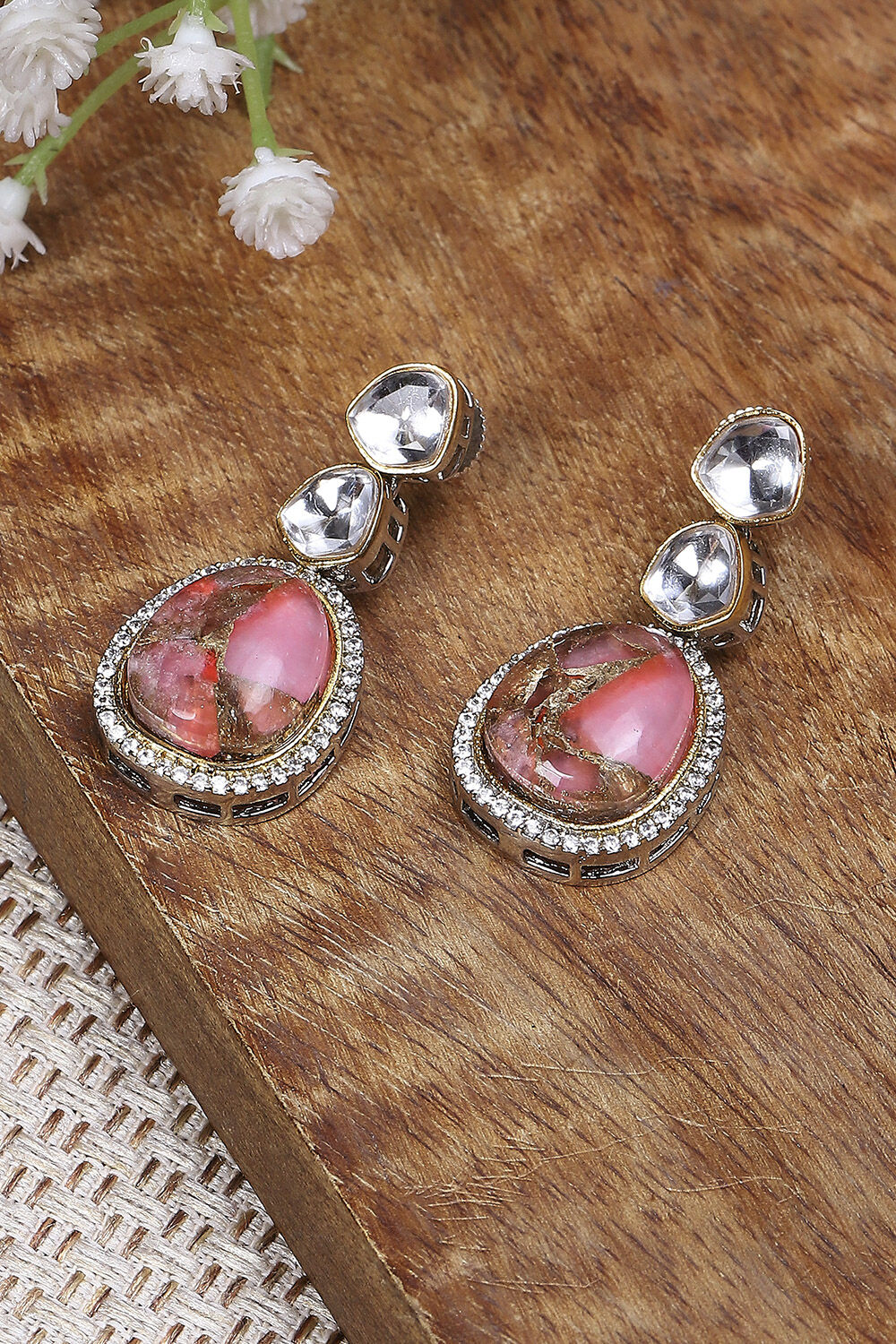 Light Pink Brass Drop & Danglers image number 2