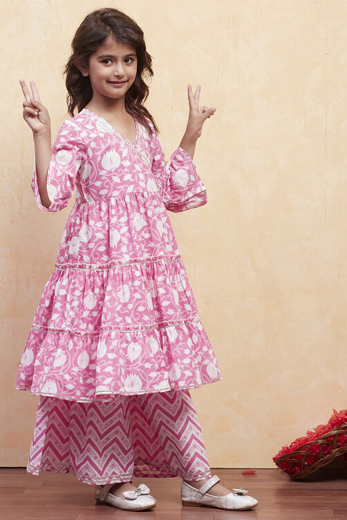 Lilac Cotton Garara Set image number 5