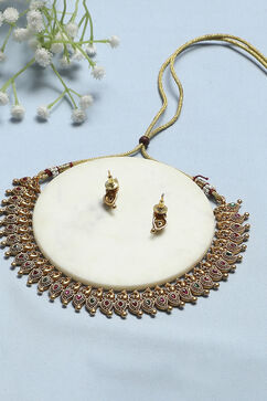 Red Green Alloy Necklace Set image number 2