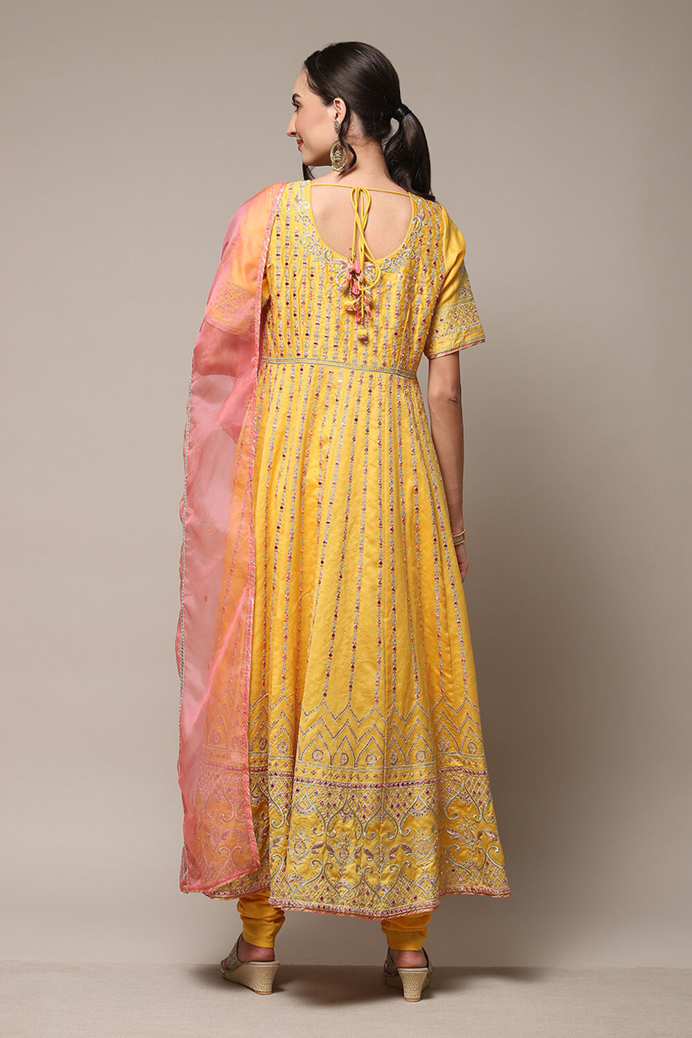 Biba yellow anarkali sales