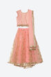 Pink Poly Metallic Cotton Lehenga Set image number 0