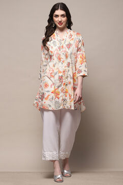 White Rayon Straight Palazzo image number 0