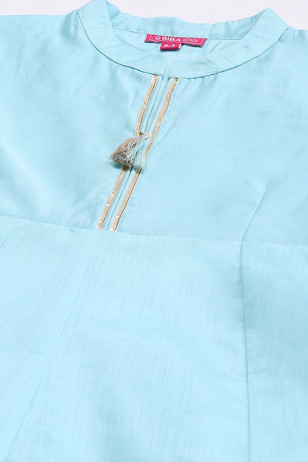 Sky Blue Art Silk Kalidar Printed Kurta Set image number 1