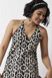Black Cotton Printed Regular Short Kurti image number 1