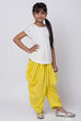 White Cotton Chikankari Embroidered Top Pant Set image number 3
