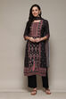 Black Cotton Blend Digital Print Unstitched Suit Set image number 8
