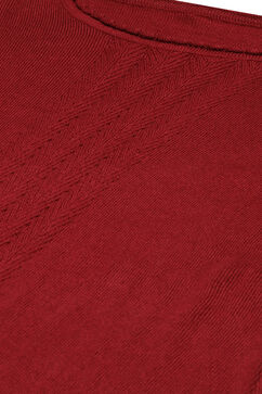 Berry Acrylic Straight Yarndyed Kurta image number 1