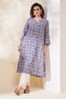 Grey Viscose Rayon Straight Kurta image number 0